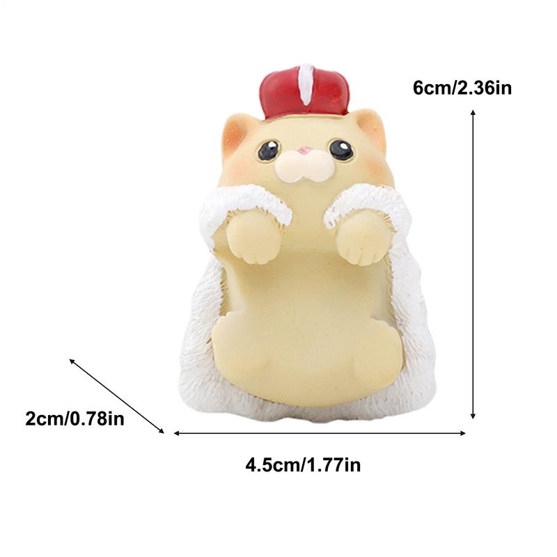 Cat Sculpture Decoration Cat Garden Decor Realistic Aquarium Decorations Cute Decorative Figurines Garden Sculptures For Fish
