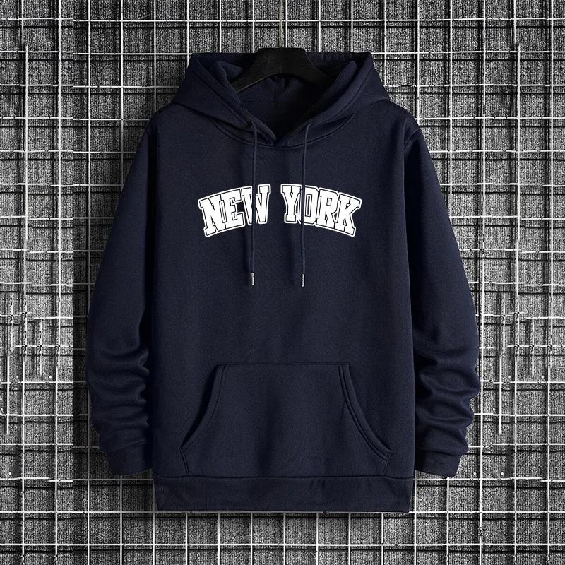 Autumn Winter City Vibes Fashion Casual Coat Streetwear 2025 New Arrival Men's Hoodie High Quality Hooded Long Sleeve Sweatshirt