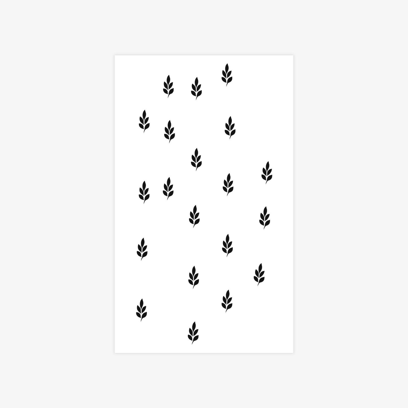 Herbal Tattoo Sticker Small Fresh Leaf Finger Female Tattoo Sticker 9*15