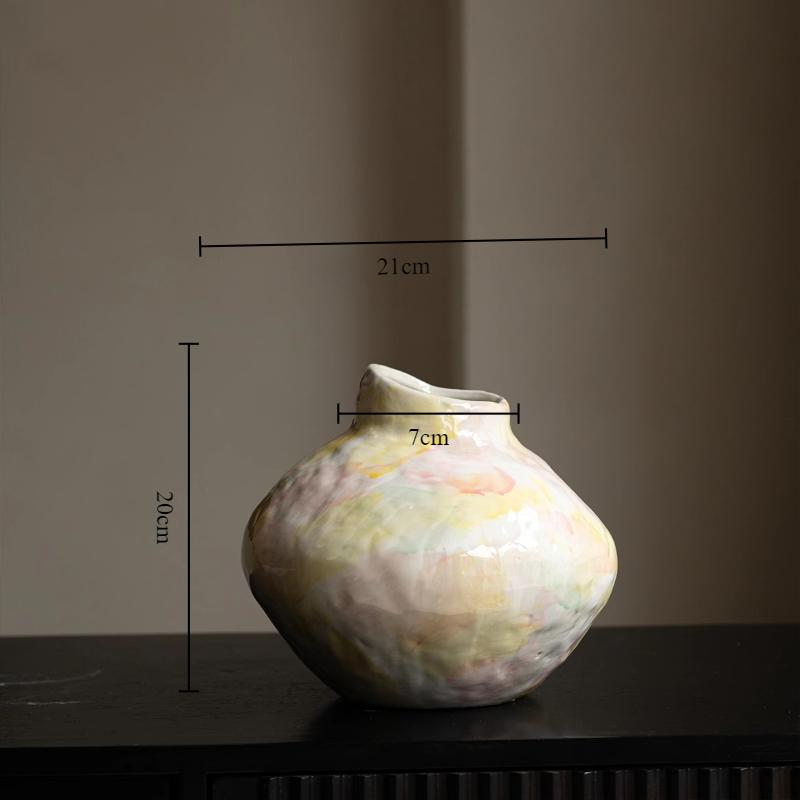 

Ceramic Vases Modern Flower Bottle Decoration Elegant Living Room Coffee Table Ornaments Creative Handmade Desktop Decoration