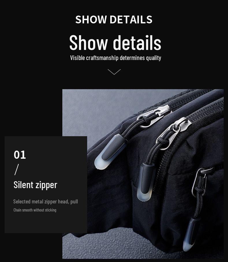 Men's Durable Waterproof Waist Bag - Large Capacity, Versatile, and Wear-Resistant for Work and Sports.