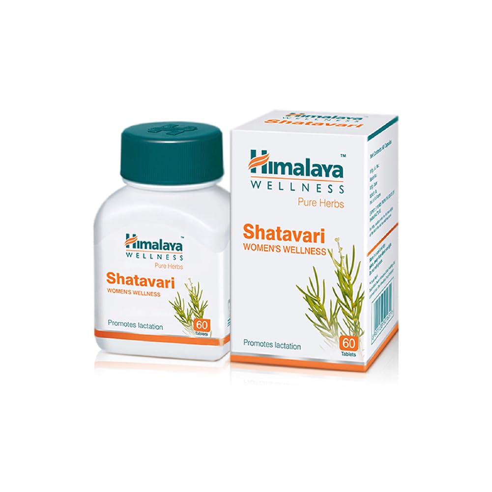 Himalaya Pure Herbs Shatavari Women's Wellness Tablets, 60 Count, Supports Lactation and Female Health