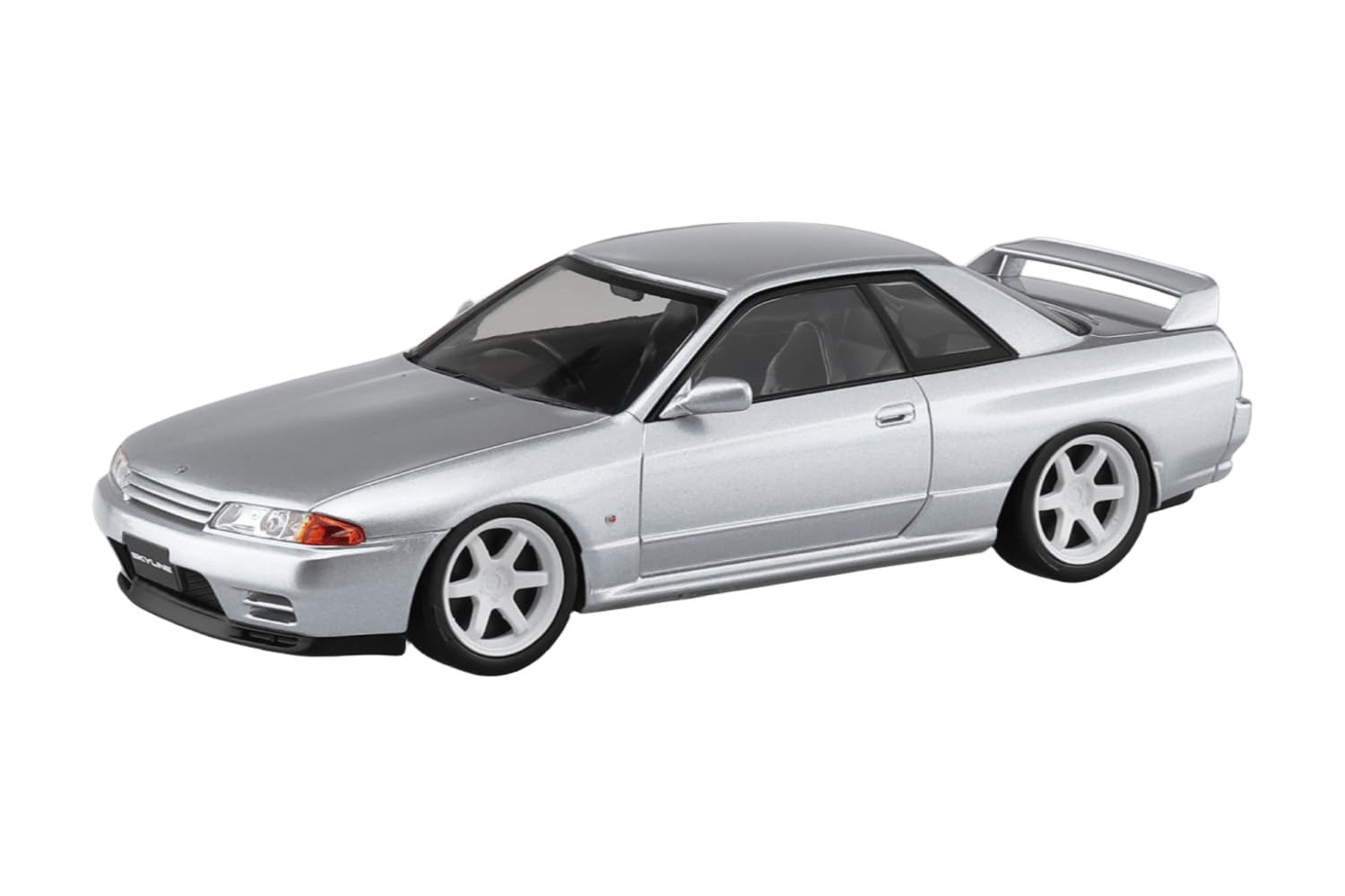 Aoshima Bunka Kyozai Rakupla Snap Kit Nissan R32 Skyline Кастомные колеса Масштабная пластиковая модель (АОСИМА) нет. 14CU-SS GT-R (Искра Серебряная) 1/32