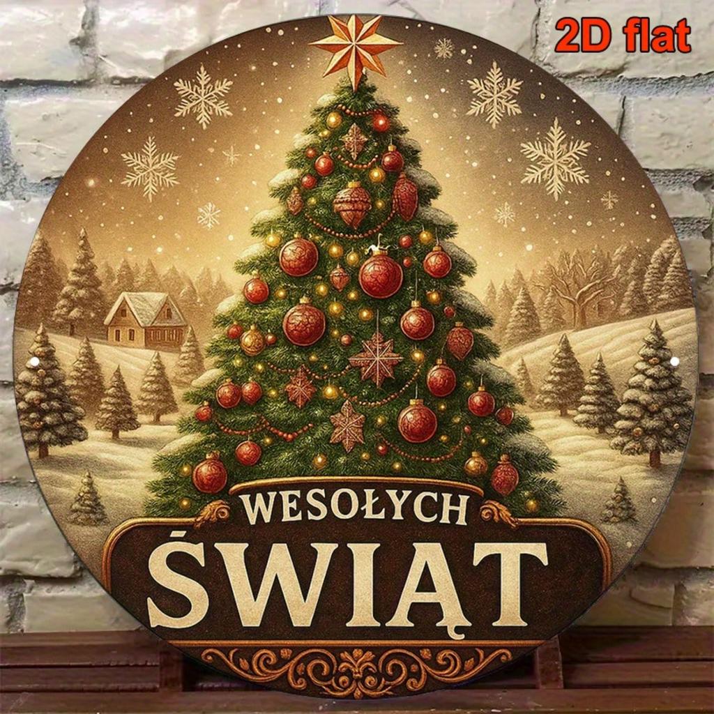 2D Flat Metal Wall Sign Decor