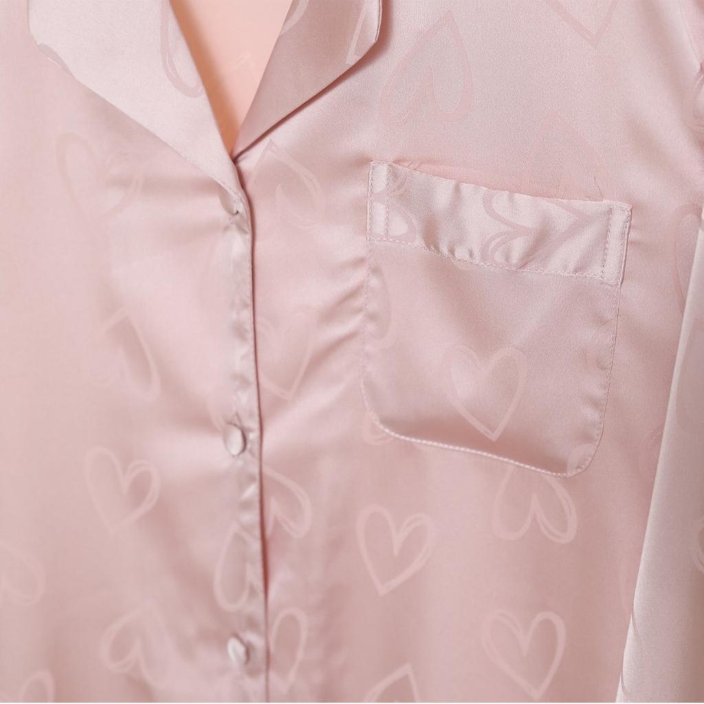 1011 neue Pyjamas Damen Frühling und Herbst Eis Seide Langarm High-End Seide Kann draußen getragen werden Federn Luxus Herbst und Winter Loungewear
