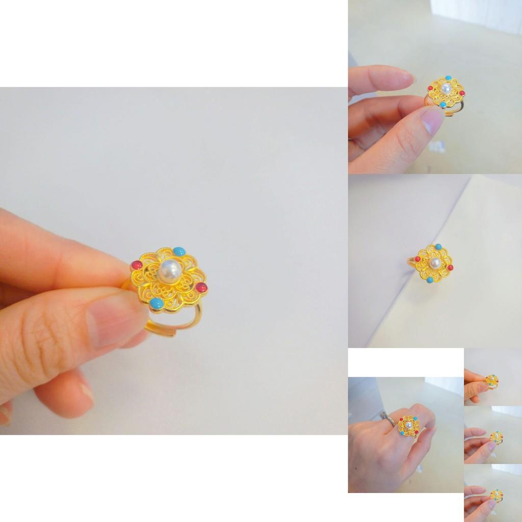 Unique Gold Plated Brass Ring With Vintage Flair Adjustable Design For Fashion Lovers