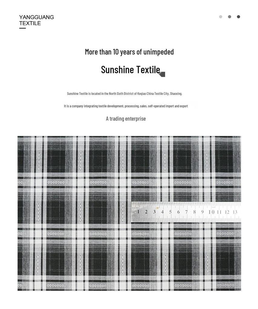 Spring/Summer Plaid Qipao Dress & TR Stretch Casual Shirt Fabric for Children's Clothing & Skirts