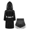 Komplettes Boxoutfit für Kinder: Offener Kimono mit Gürtel & Shorts mit Seitenschlitz, Halloween Cosplay & Sportliches Rollenspielkostüm