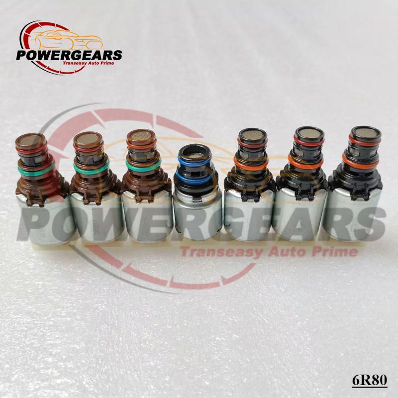 6R80 Brand New 7PCS Transmission Valve Body Solenoids Kit Fits For Ford Explorer Ranger Mustang Transit Everest F-150 2011-2017