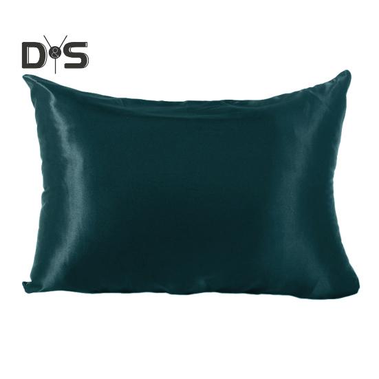 Faux Silk Pillowcase Glossy Cooling Pillow Cover Standard Size 20" X 26" Solid Color Smooth Pillow Cover for Hair And Skin