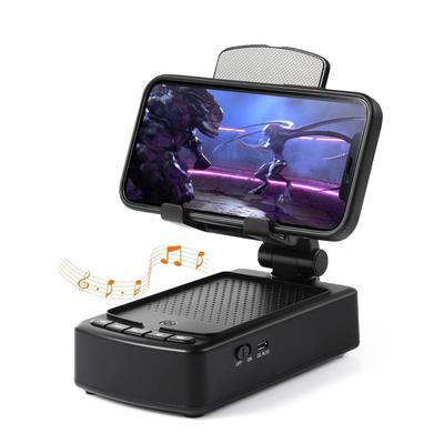 Cell Phone Stand with Wireless Bluetooth Speaker, Adjustable HD Surround Sound Phone Speakers, Charging Sation for Phone Tablet Charging Bank