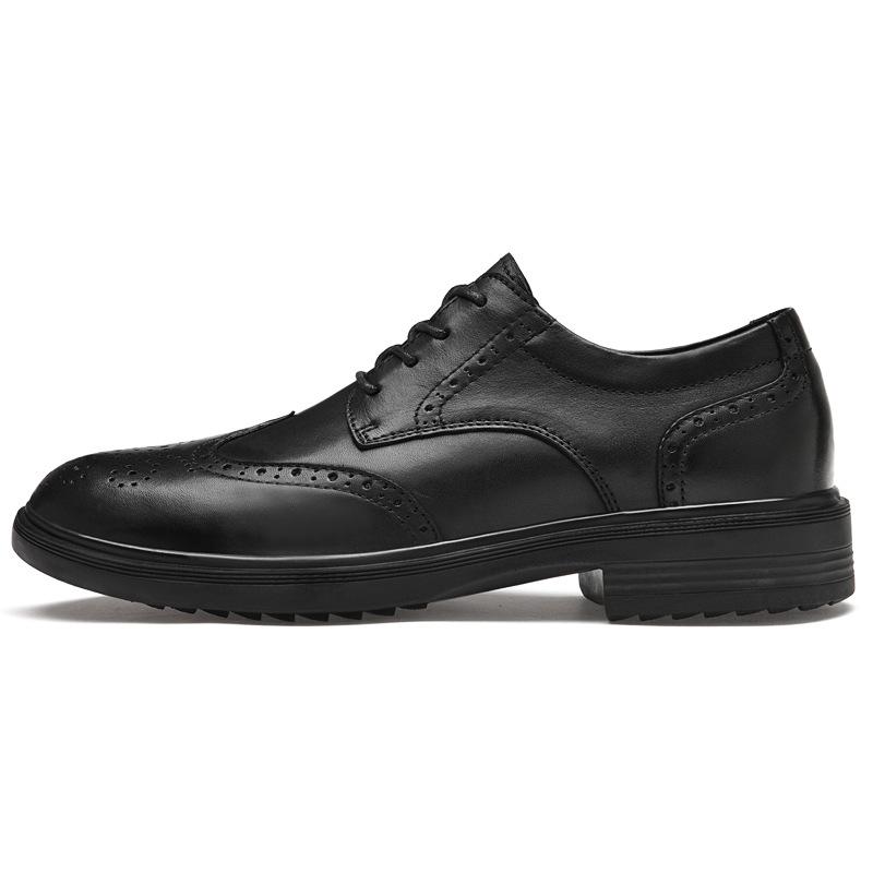 Men's Brock Carved Dress Men's Shoes Business Derby Shoes Leather Versatile Leather Shoes Trendy Shoes