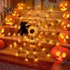 Realistic Spider Web for Home 47" Halloween Light Up with LED Lights, Giant Festive Holiday Atmosphere Supplies Cobweb Decoration Remote Control