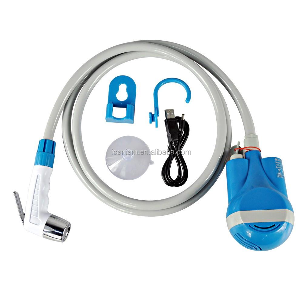 Portable ABS Rechargeable Bathroom Shower Bidet Sprayer with Single Handle Electric Faucets for Personal Hygiene
