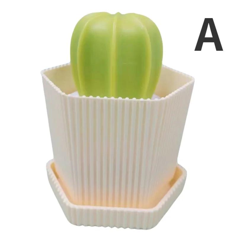 New Creative Pot Brush Cactus Nano Cleaning Ball Gradient Cleaning Brush Kitchen Cleaning Tools
