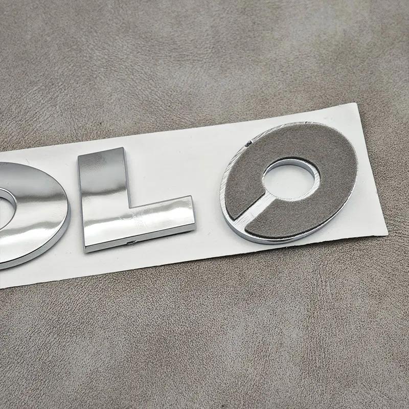 VEMZG1 For VW Volkswagen Jetta MK5 Golf 3D ABS Chrome Logo POLO Emblem Letters Sticker Car Rear Trunk Badge For Volkswagen VW Polo 5 6