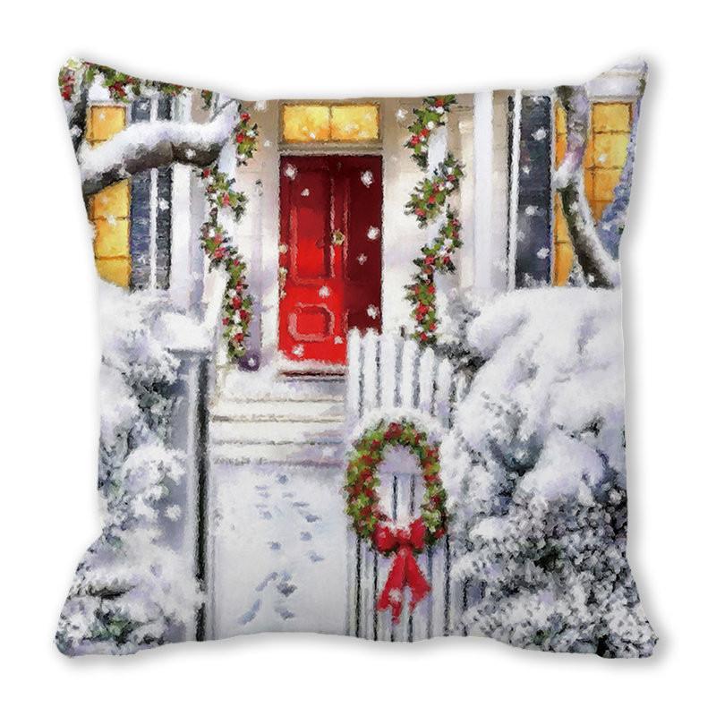 45*45cm Merry Christmas Pillow Case Sofa Cushion Covers Xmas Party Decorative Pillowcases Happy New Year 2023 Navidad Xmas Gifts
