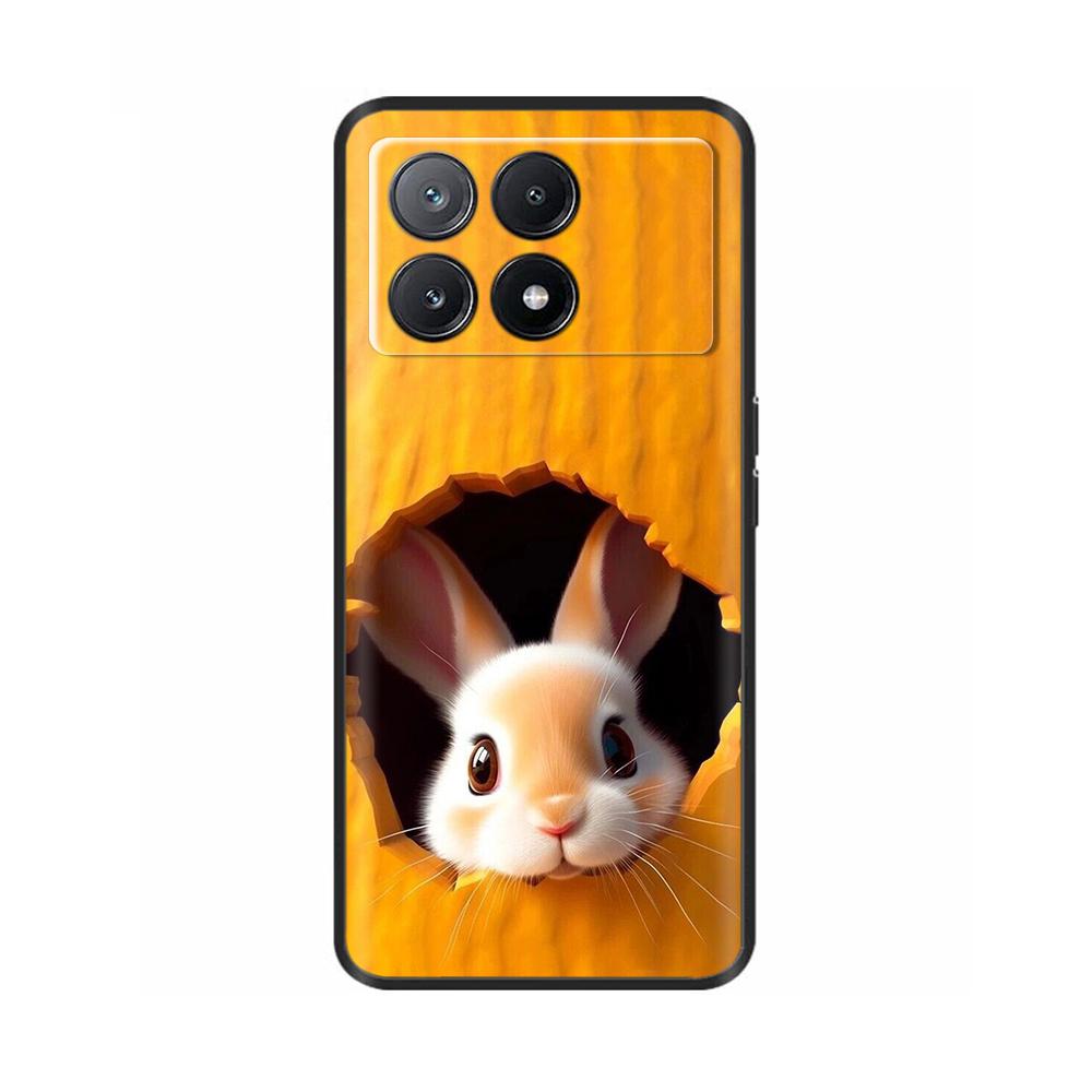 Poco X6 Case Phone Case Lovely Cat Coque Cover For Xiaomi Poco X6 Pro Poco X 6 Pro X6Pro Pocox6 Pro 5G Liquid Silicone Cases