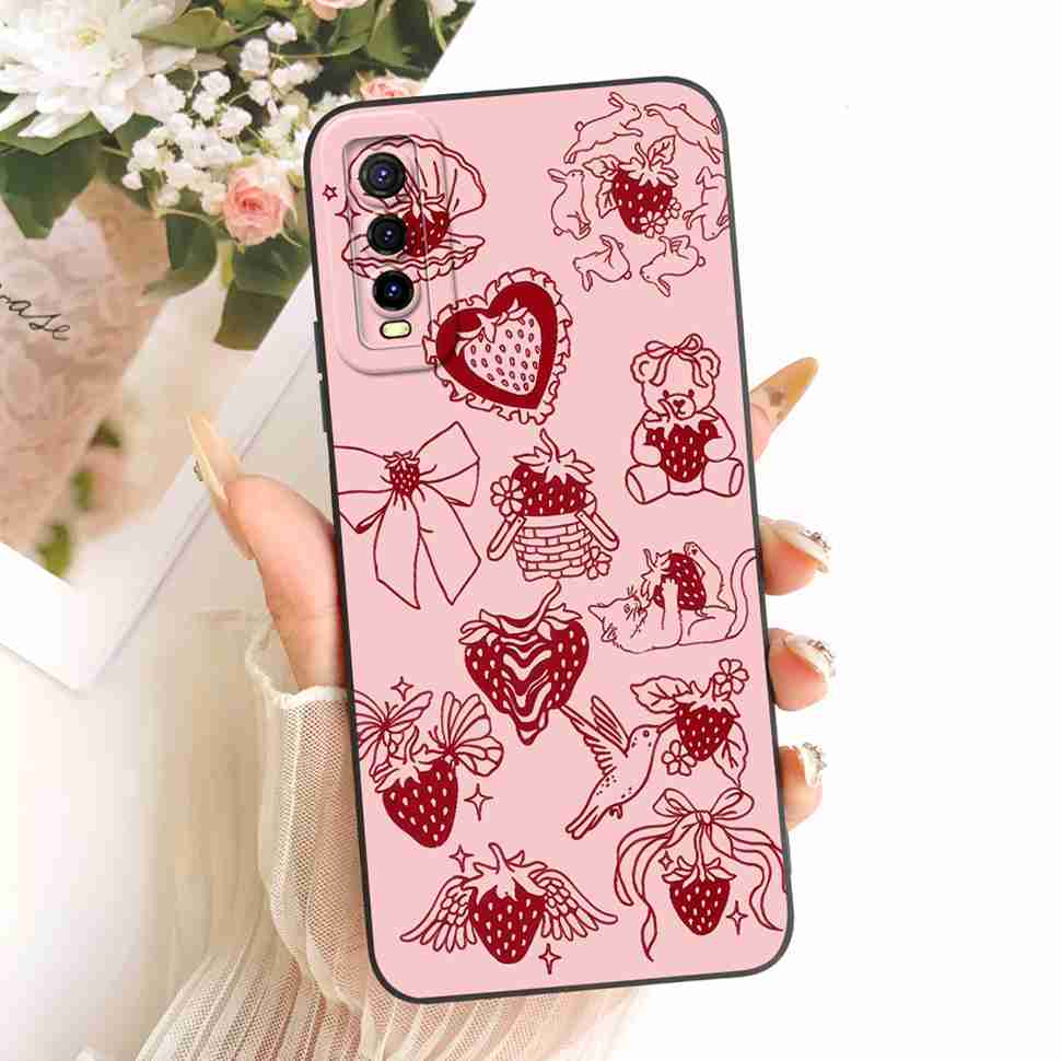 For vivo Y70s 5G Case Luxurious Flower Cartoon Silicone Back Cover For Vivo Y 70s Y51s Y51S V2002A Shockproof Phone Cases Fundas