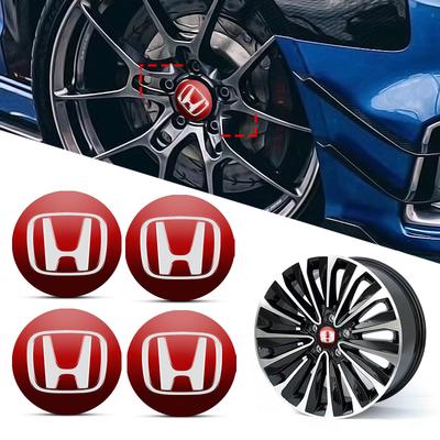 4 adet 56MM Araba Jant Göbek Kapağı Logo Çıkartmaları Jant Kapağı Civic Odyssey Vezel Accord Pilot Fit XRV CRV HRV Dio İçin