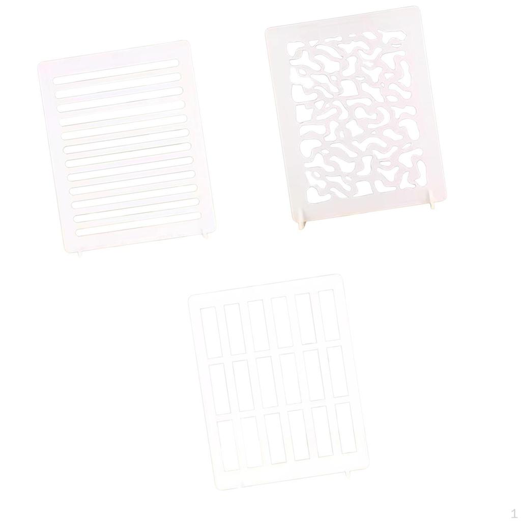 3Pcs Light and Shadow Boards Sturdy Multifunctional Easy To Use Accessories PVC for Food Make Up