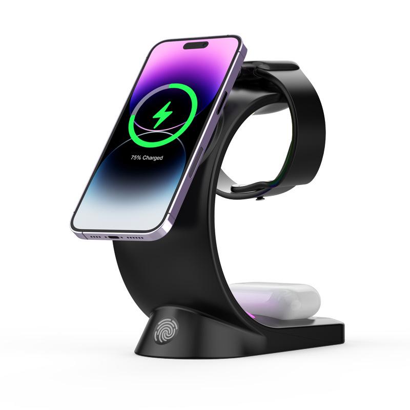 3-in-1 Wireless Charger Stand with Apple MagSafe Compatibility