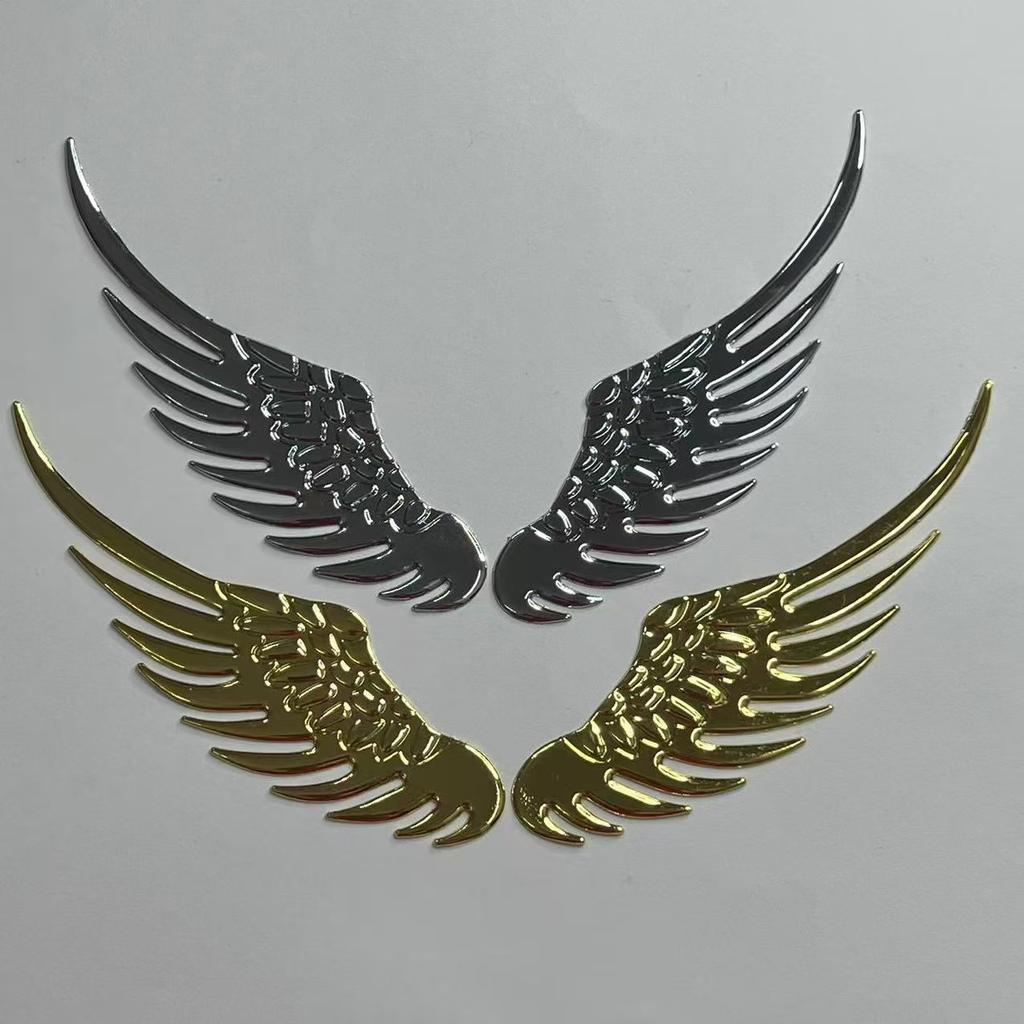 Angel Wings Eagle Wings Pure Metal Car Tail Emblem Sticker Car Emblem Modification Personalized Decorative Sticker 3D Stereoscopic Sticker