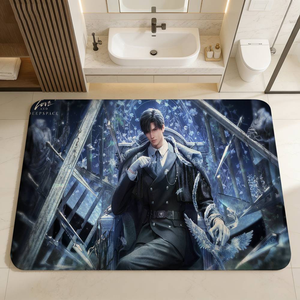 Love And Deep Space Game Hallway Carpet Washable Non-Slip Living Room Sofa Chairs Area Mat Kitchen Doormat Area Rug
