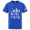 2026 Unisexs Ado World Tour Logo Print Summe Casual Solid Color Short Sleeve Tops OversizedONeck Pullover Street Unisexs TShirts