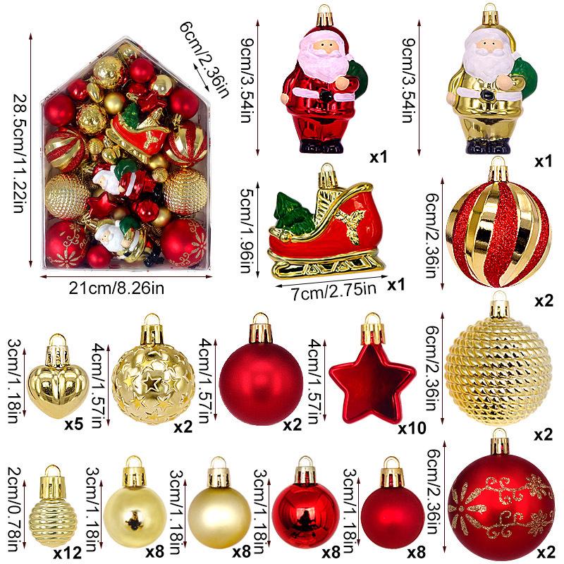 Unique Irregular-Shaped Painted Christmas Tree Ornaments Box