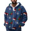 Men'S Winter Zipper Hooded Fleece Sweatshirt With Patch Pocket Casual Jacket