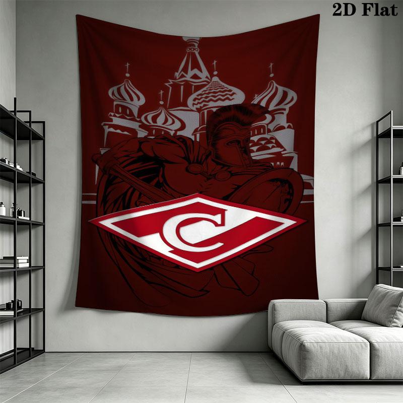 Spartak Moscow Brave Wall Hanging Printed Fabric Blanket Decorative Tapestries for Bedroom Living Room Home Decor