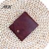 Independent Cash Slot Slim Faux Leather Wallet, Retro Snap Button Bifold Business Trip Wallet Portable Card Holder for Men Women