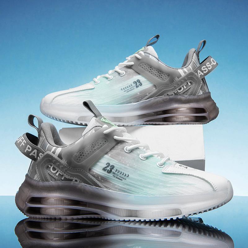 Summer men's shoes new sports shoes fly-woven breathable casual shock-absorbing air cushion running shoes versatile dad shoes