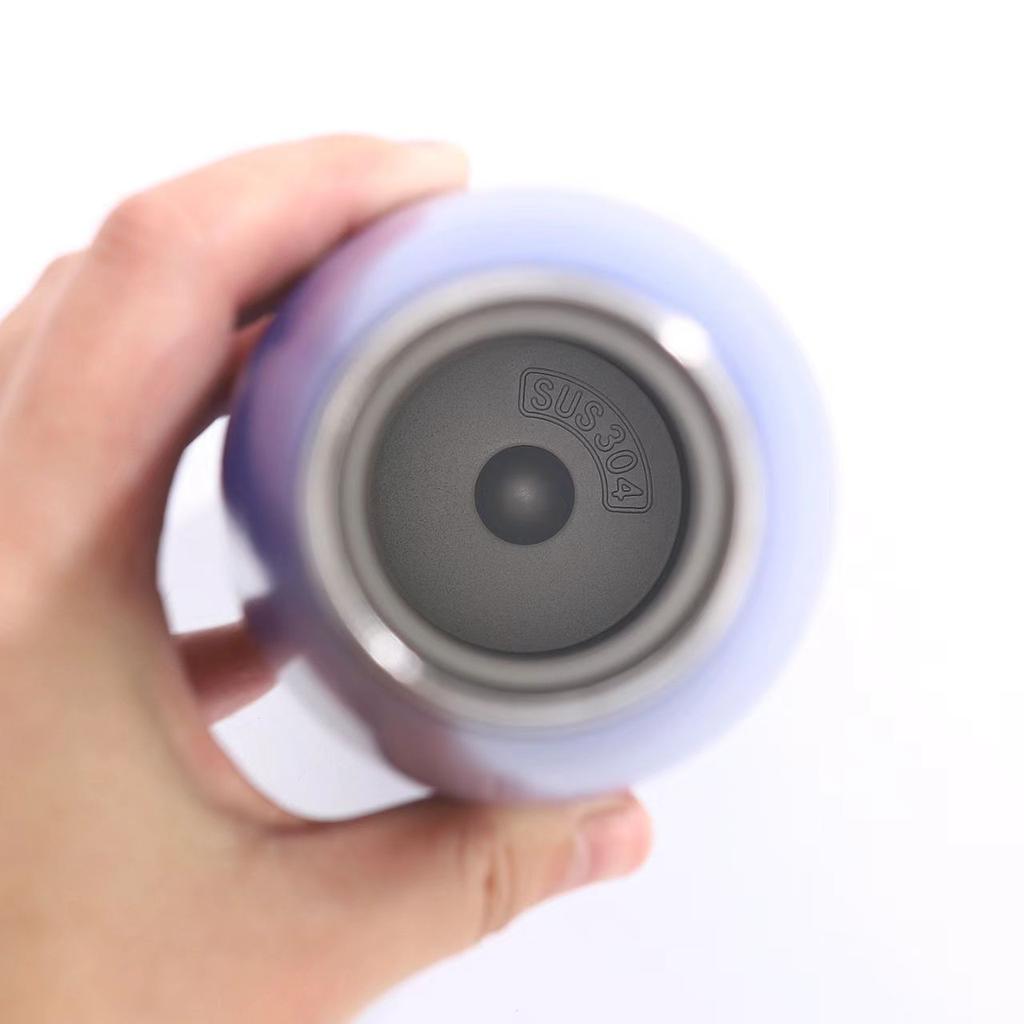 1Pc Small Mouth Cola Bottle, American-style Double-layer Vacuum Insulated Cup, Portable Cycling Sports Water Bottle