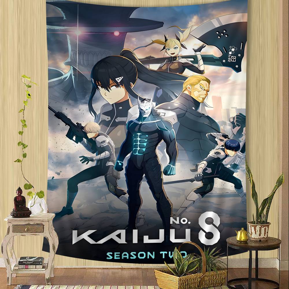 Anime Kaiju No 8 T Hanging Bohemian Tapestry For Living Room Home Dorm Decor Japanese Tapestry