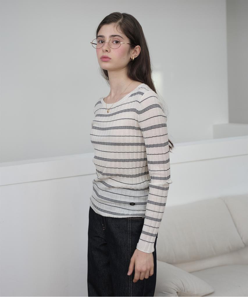JUCYJUDY Striped Wool Knit Pullover Jzkt021B
