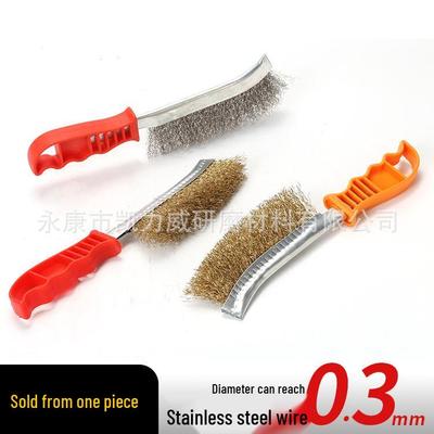 Stainless Steel Wire Brush with Plastic Handle for Grill Cleaning and Rust Removal