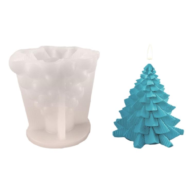 Christmas Tree Candle Silicone Molds for Handmade Candle Soap Home Decoration Chocolate Fondant Mould for Making Candy