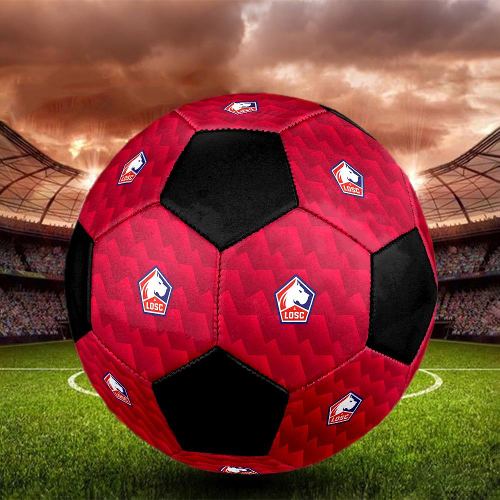LOSC Lille Soccer Ball Colorful All Ages Machine Stitched PVC Competition Ready Durable High-Bounce.SIZE5