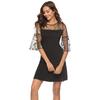 Elegant Fashion Women Chimmo Bodycon Dress With Embroidered Floral Design