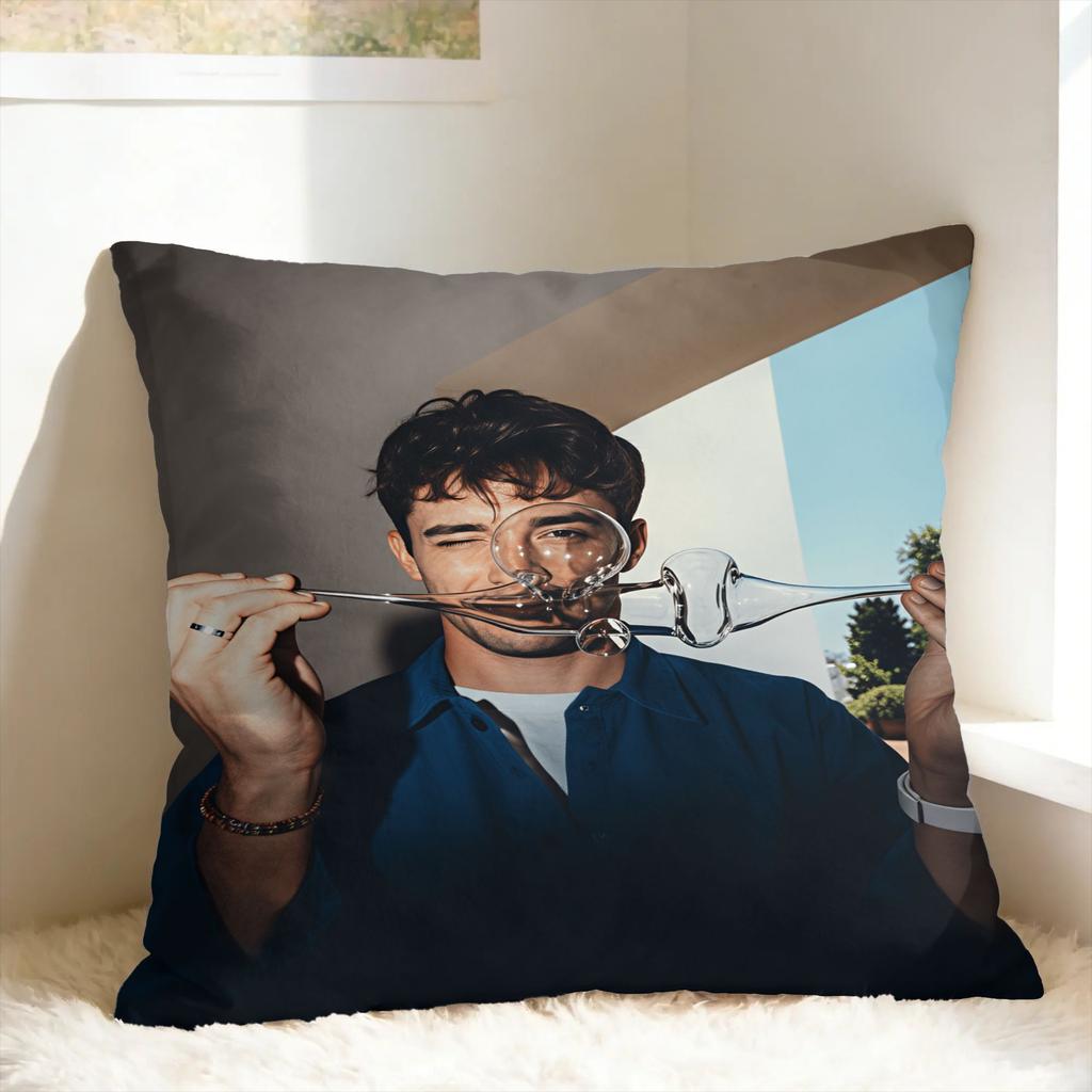 C-Charles Leclerc Kissenbezug Quadratischer Kissenbezug Neuartiger Kissenbezug für Wohnzimmerstuhl