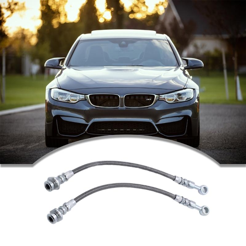 Upgraded Stainless Steel Braided Hoses Reliable & Noise Reducing Brake Hoses Vehicle Accessories H1717SSPAIR ZPN-41941