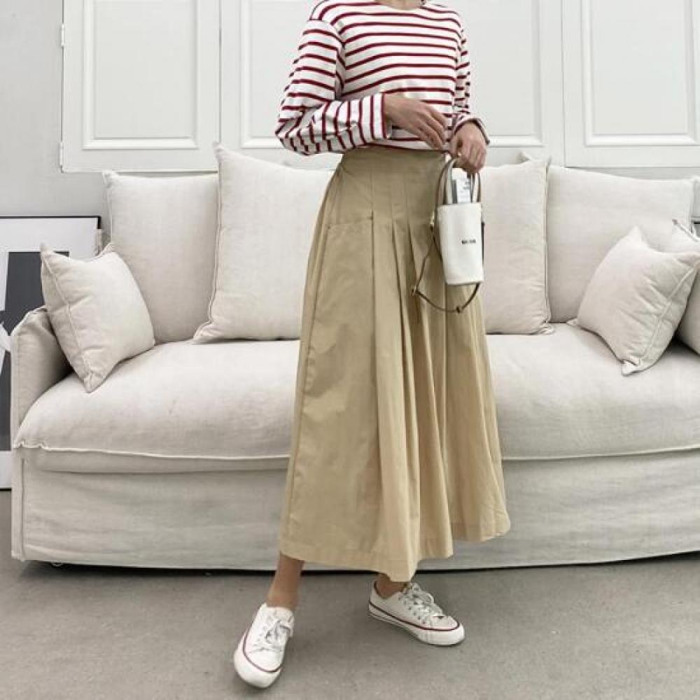 New ArrivAls Open Run A Line mAxi pleAted flAre Skirt