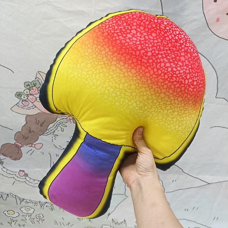

Iridescent Mushroom Plush Cushion for Halloween Decor Mushroom Plush Cushion