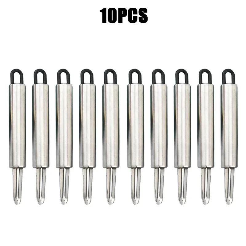 304 Stainless Steel Longan Corer Cinnamon Lychee Shelling and Coring Meat Digger Nut Shelling Kitchen Shrimp Line Knife