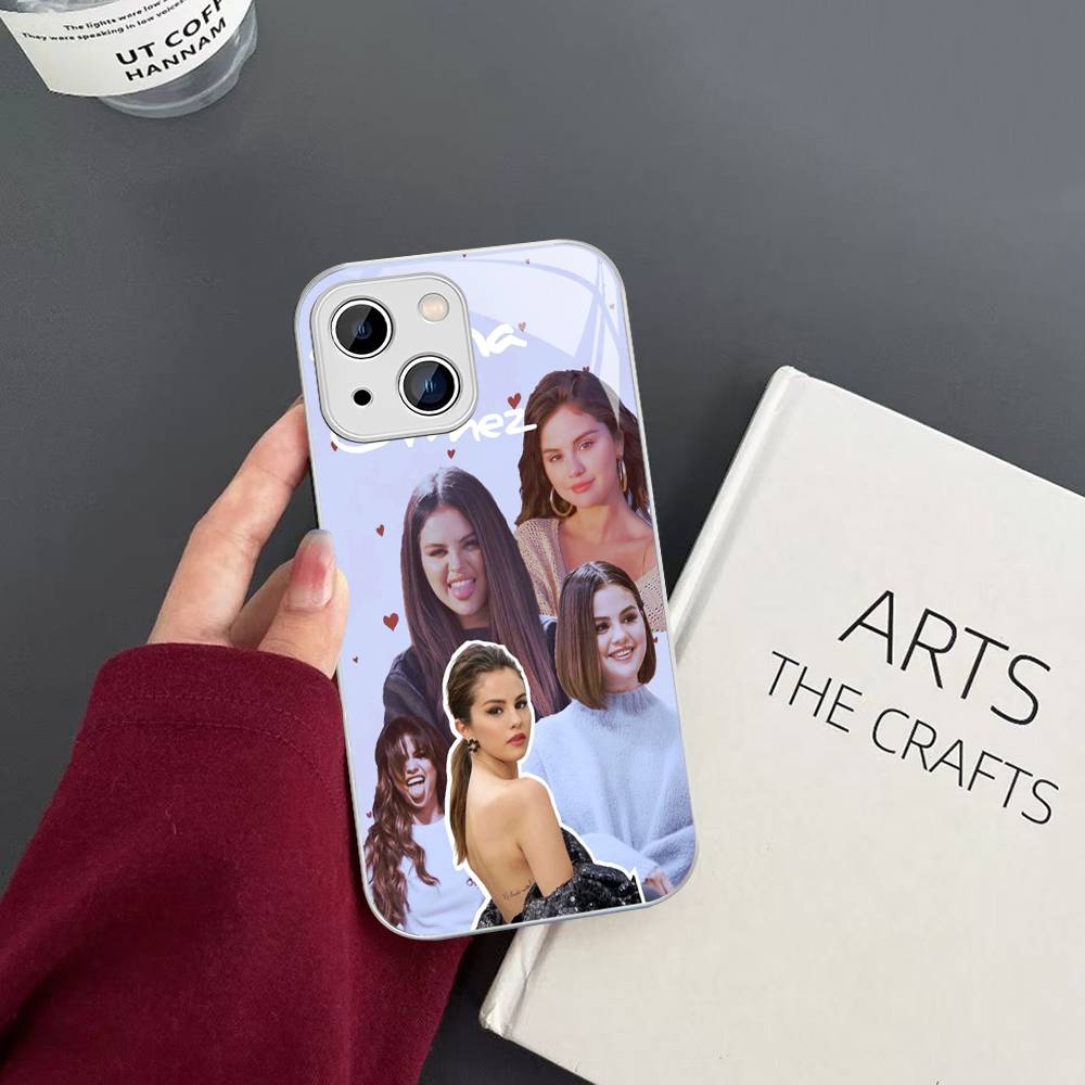 Singer Selena Gomez Tempered Glass For Iphone 14 13 12 11 Pro Mini XS MAX 14Plus X XS XR Fundas