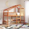 Loft Bed Frame Wax Brown 90 X 190 Cm Solid Pine Wood