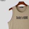 INCERUN Summer Men Sleeveless Print Ribbed Casual Sport Tank Tops Vest