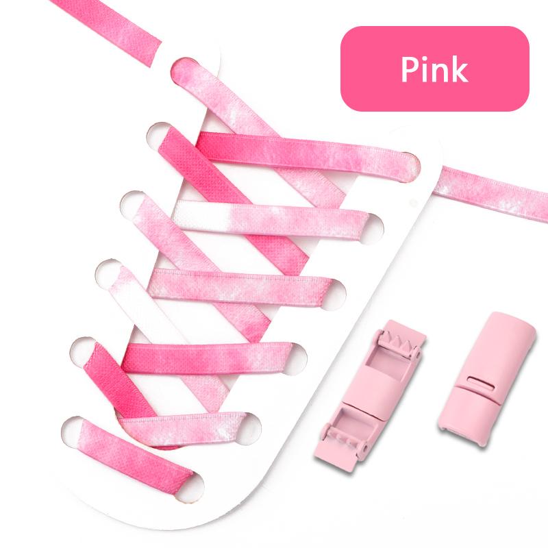 1 Pair Magnetic Lock Shoelaces for Sneaker Rainbow Gradient Flat Elastic Shoelace Adults Kids No Tie Shoe Laces Shoe Accessories
